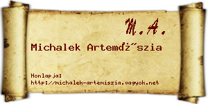 Michalek Artemíszia névjegykártya